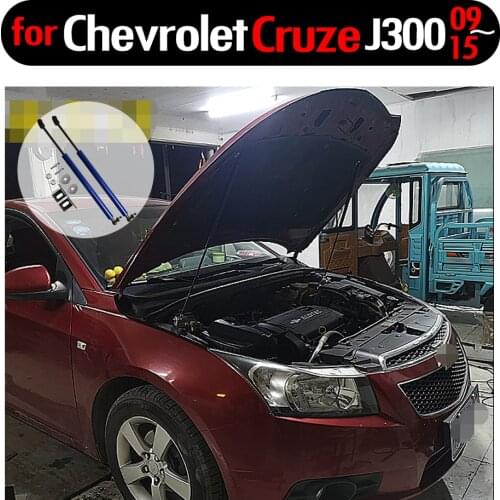 Bonnet Modify Gas Struts for Chevrolet Cruze J300 2009-2015 lacetti Front Hood Lift Support Shock Damper Carbon Fiber Absorber