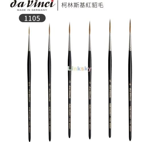 Da Vinci Graphic Design Series 1150 Lettering/Showcard Brush, Medium Length Straight Edge Sabeline with Black Handle