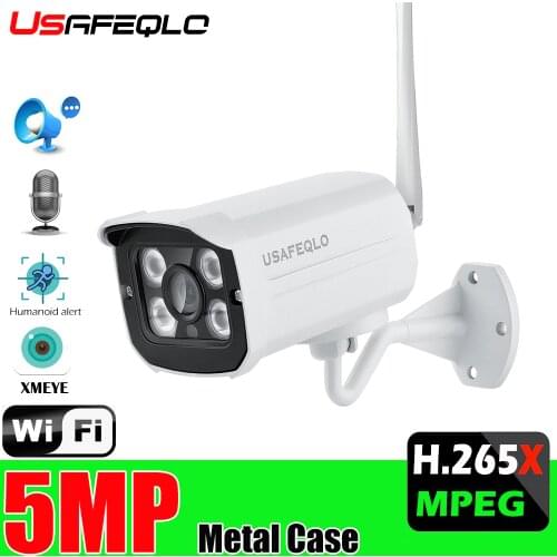 USAFEQLO 1080P IP Camera Wifi IR Night Vision SD Card Wireless Camera 2MP Bullet Onvif CCTV Outdoor Video Surveillance