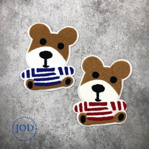 JOD Cute Wool Bear Large Patches for Clothes Children Sweater Decorative Clothes Embroidery Patch Applique Sewing Applications