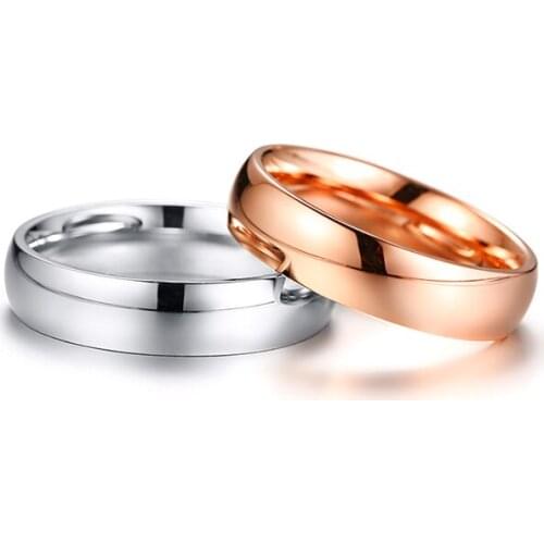 Free Engraving High Polished Simple Plain Band Rings in Stainless Steel Men Women Ring Mothers Gift Anniversary Gift