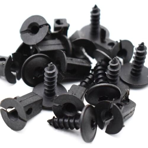 100Set Fender Liner Mudguard Fastener Clips Screws Retainer for Passat B5 B6 B7 CC Golf MK6 Tiguan Touran