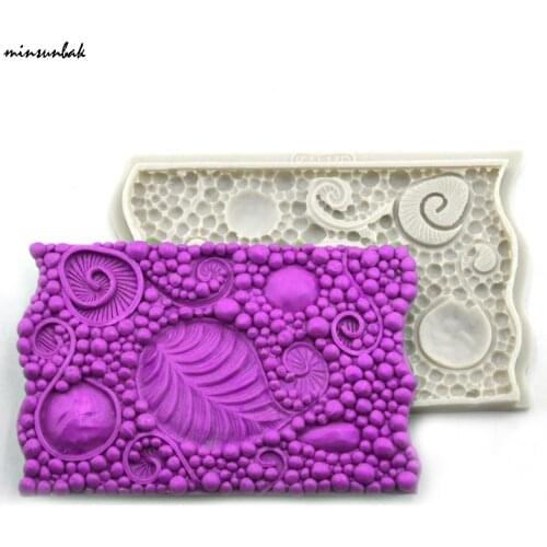 Minsunbak Leaf Texture Fondant Silicone Mold DIY Wedding Cake Decoration Tools Chocolate Gumpaste Sugar Craft Tool