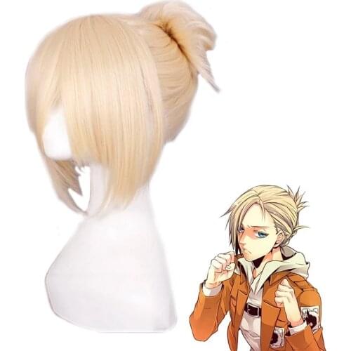 Attack On Titan Annie Leonheart Cosplay Wig Anime Blonde Fake Hair Women Girls Synthetic Hair Halloween Party Wigs