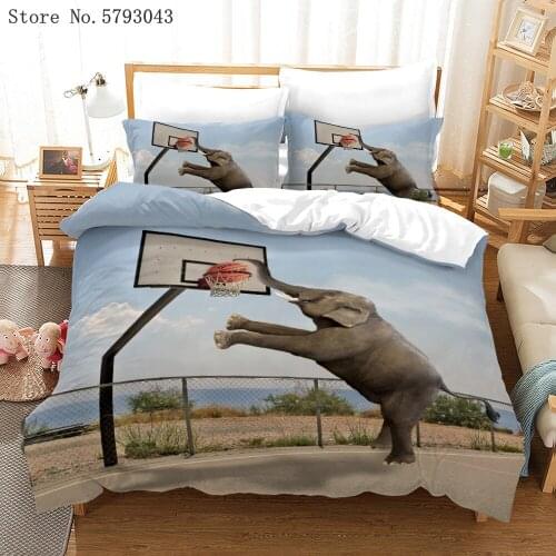 Elephant Animals Bedding Sets 3D Print For Bedroom Duvet Cover Single Queen King Bed Quilt Cover Home Custom Bed Cover Set