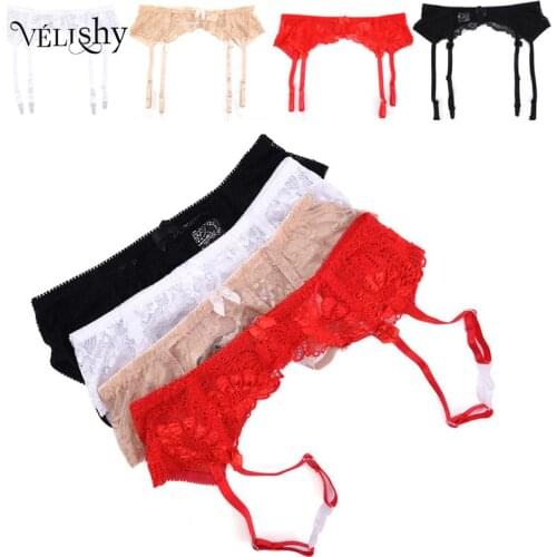 Collection Women Garters Suspenders Double Breasted Adjustable Waist Belt For Stockings Socks