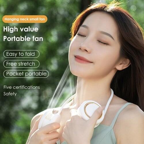Portable Foldable Neck Fan Hands-free Neck Fan USB Sports Fan Desk Air Conditioner cooler For Home Outdoor