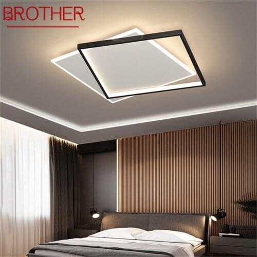 BROTHER Nordic Ceiling Light Modern Square Lamp Fixtures LED 3 Colors Home For Living Dining Room