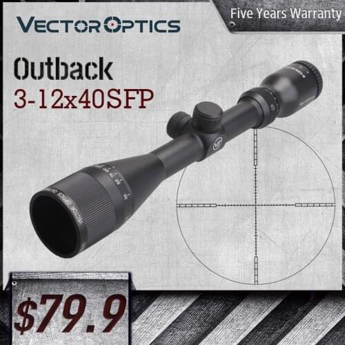 Vector Optics Outback 3-12x40SFP Riflescope With Wide FOV 1/4 MOA Adjust Rifle Sight Sunshade As Gift Fit .223 .308win AR15