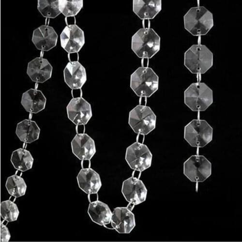 High Quality Clear Crystal Acrylic Beads Garland Chain Strands Chandelier Hanging Party Wedding Home Decoration Supplies