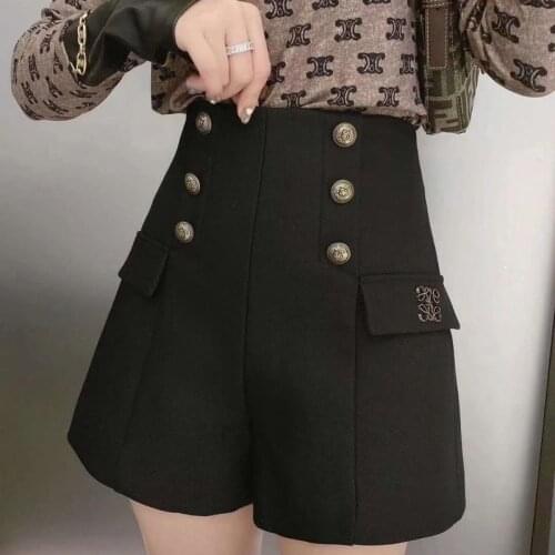 Shorts Women Trendy New 2021 Students All-match Simple Leisure High Waist High-quality Daily Elegant Womens Female Button X139
