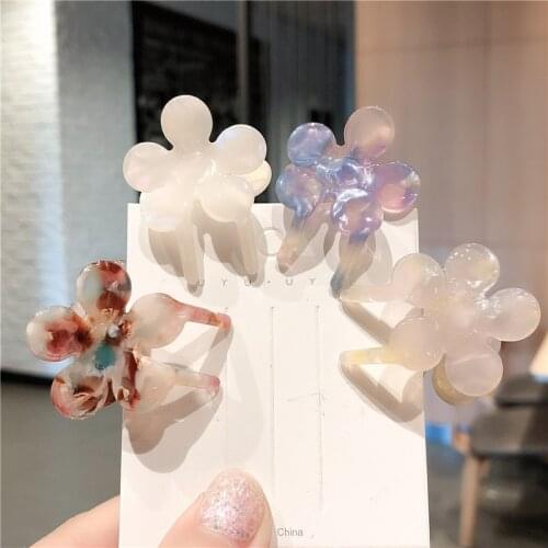 Cute mini flower clip small exquisite hair clip Japan and South Korea acetate bangs clip mermaid headdress sweet catch card