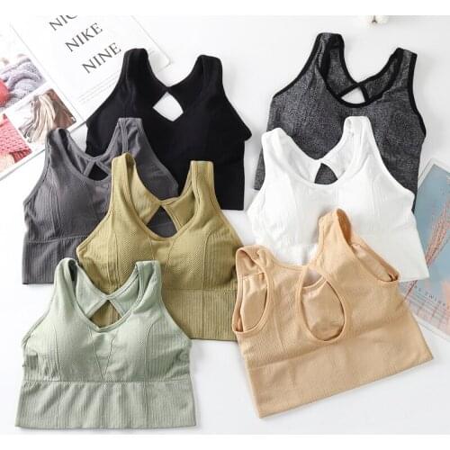 Sports Bra High Stretch Breathable Top Quick Dry Fitness Women Athletic Workout Padded for Running Yoga Gym Seamless Crop Top