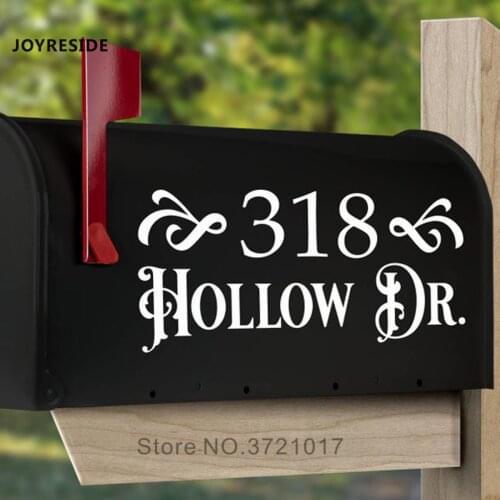 Mailbox Sticker Decoration Personalized Address Name Street House Outside Mail Box Wall Decals Custom Design Vinyl Decor M436