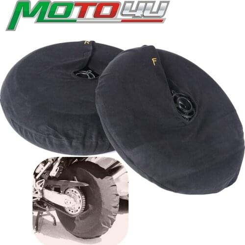 17inch Universal Tire Tyre Warmers Windstop Motorcycle Tire Cover Polar Fleece Windbreak Front & Rear