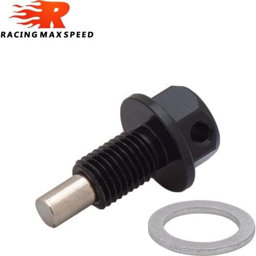Black color M10*1.5 M10*1.25 Magnetic Oil Sump Nut Drain Oil Plug Screw Oil Drain Magnetic Oil Plug Nut JDM Style