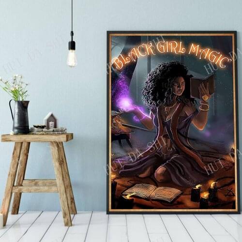 Black Girl Magic Poster, Black Queen Wall Art, Magic Witch Art Print, African American Print, Witches Poster, Best Gifts Ever