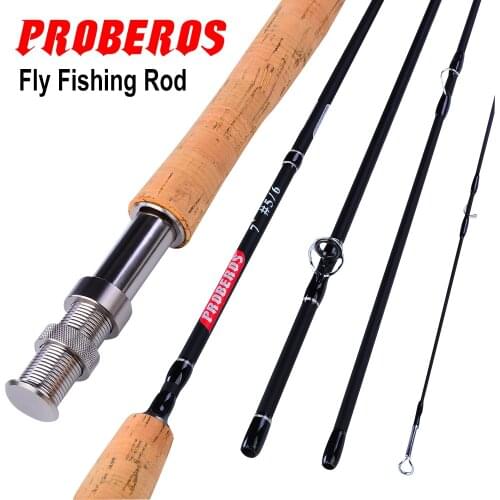 1PC High Carbon 2.1M&2.7M Fly Fishing Rod 9FT 2.7M 4 Section Line wt 3/4 5/6 7/8 Super Light Fly Rod Fishing Tackle