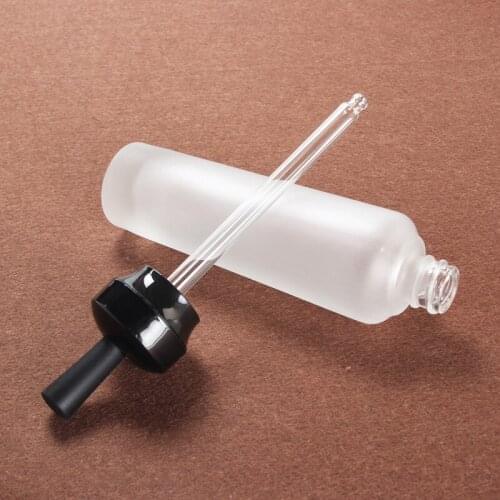 50ML Essential Oil Bottles Transparent Glass Bottles With Glass Dropper Refillable Bottles Travel Dropper Liquid Pipette Bottle