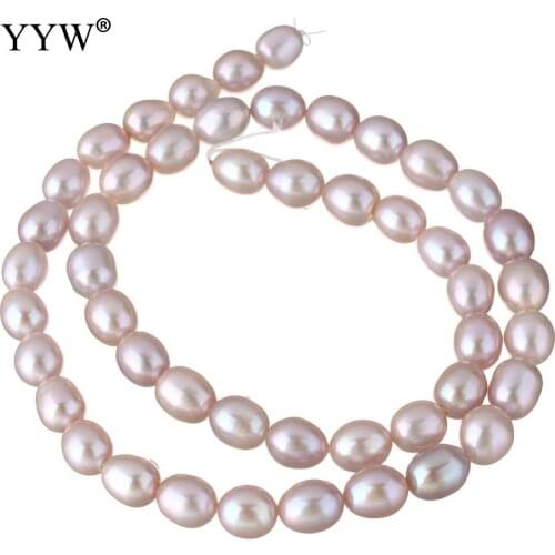 6-7mm Purple Cultured Rice Freshwater Pearl Beads Natural Pearl Beads For DIY Craft Bracelet Necklace Jewelry Making