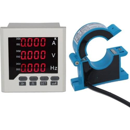AC0-100A 150A 200A 250A 300A 400A 500A 600A AC digital electric panel meter with clamp CT with clamp current transformer