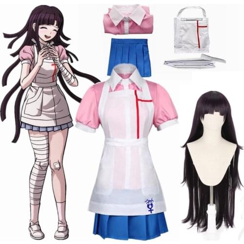 Anime Danganronpa Mikan Tsumiki Cosplay Costume Uniform Woman Dress