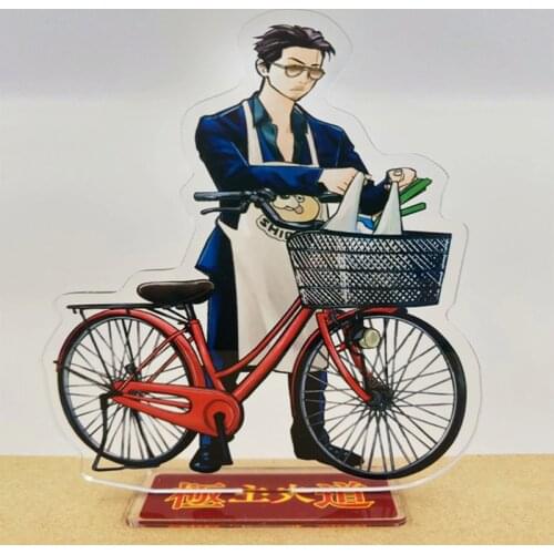 Anime The Way of The Househusband Tatsu Gokushufudo Immortal Dragon Cosplay Cute Acrylic Stand Figure Model Desktop Toy Cosplay