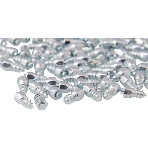 100Pcs Car Anti-Slip Screw Studs 9mm, Snow Tire Studs Screws Chains Tire Spikes Trim, Anti-ice Snow Tire Studs for Car/ATV/SUV