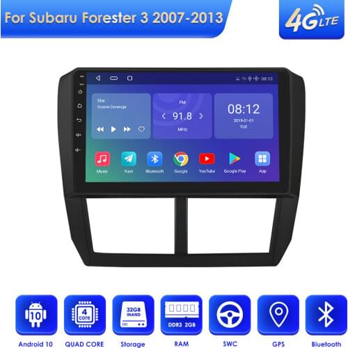 OSSURET For Ubaru Forester 3 SH Impreza 2007 - 2013 Android 10 Car Radio GPS Navigation Player Multimidia Video Carplay Wifi AHD