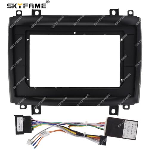 Car Radio Fascia Frame Cable Canbus For Cadillac CTS 2003-2007 Stereo Android Dashboard Kit Face Plate with canbus box cable