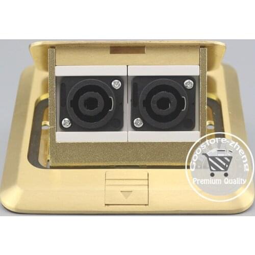 Bronze Pop-up 2 Stage Speaker Stand Pole Socket Floor Ground Outlet Receptacle