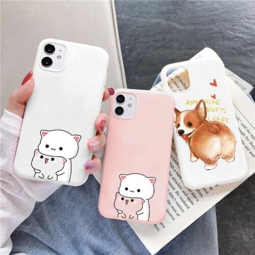 Cute Cat Dog Love Animal Case For Samsung Galaxy A50 A51 A52 A12 A21S A71 A31 A32 A70 A72 A10 A40 A02S A30 S20 FE S21 Plus Cover