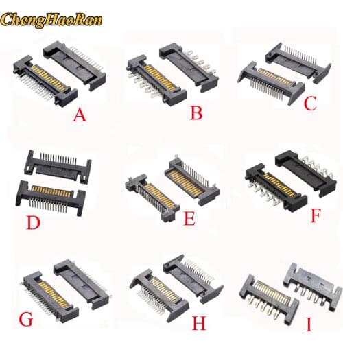 ChengHaoRan SATA Right Angle Straight Patch type 15 Pin 15P Male Adapter Connector For Hard Drive HDD
