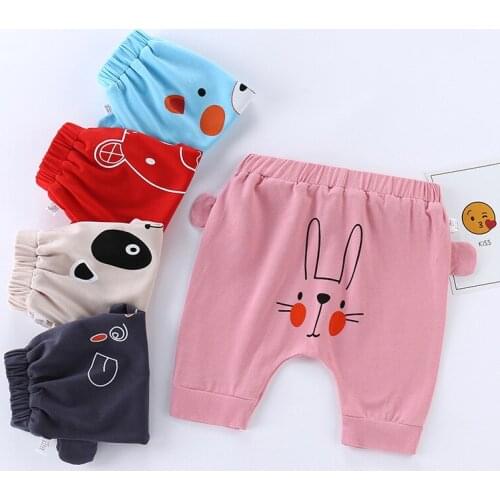 Childrens Big Fart Pants Pure Cotton 2020 Baby Pp Pants For Boys And Girls Five-legged Pants
