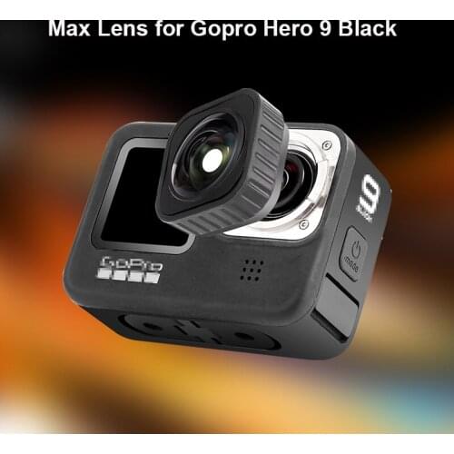 For Gopro Hero 9 Black Max Lens Wide-angle 155 Degrees Supprot 5M Waterproof Vlog Shooting Selfie Action Camera Accessories