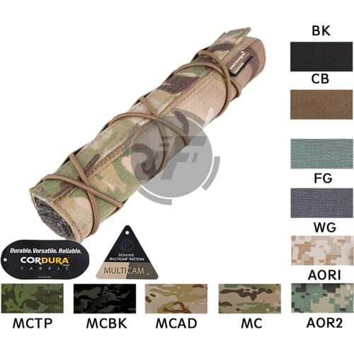 Emerson Tactical 22cm Suppressor Mirage Cover EmersonGear Quick Release Airsoft Accessory Adjustable Cover With Shock Strap MC