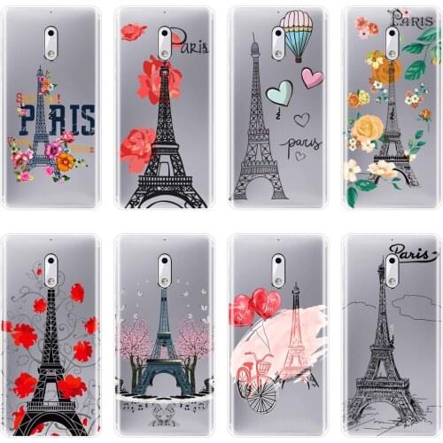 Eiffel Tower Back Cover For Nokia 9 8 6 5 3 2 1 Plus Phone Case Silicone For Nokia2 Nokia3 Nokia5 Nokia6 Nokia 7 Plus X6 X71