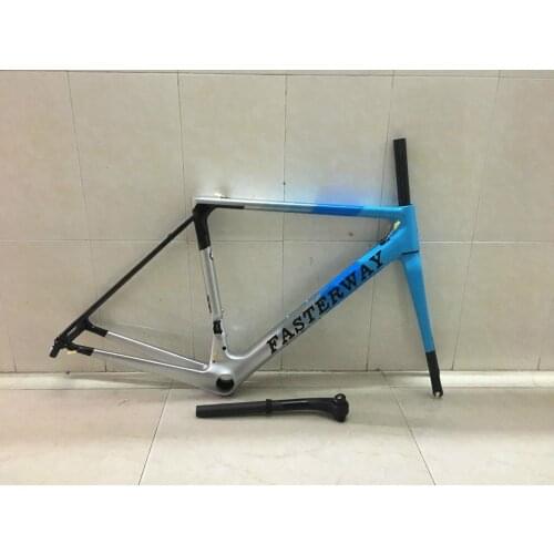 Colorful Painting Fasterway O2 Black Sliver carbon road frameset:carbon Frame+Seatpost+Fork+Clamp+Headset,ems free shipping