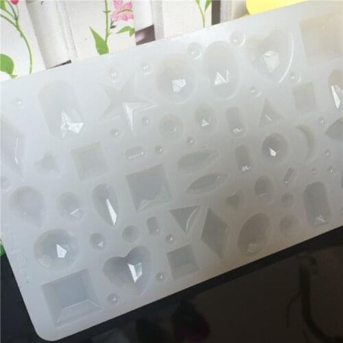 Cabochon Silicon Mold Mould Many Kinds Of Diamonds DIY handmade Ear Studs Pendant Epoxy transparent silicone mould