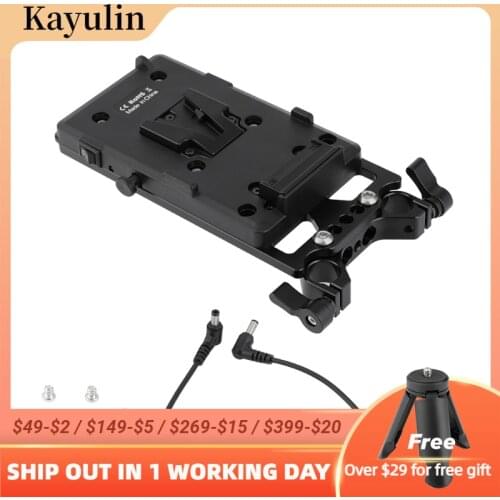 Kayulin V-Mount Power Distributor Adapter V Lock Battery Pinch With Multiple Output Interface For DSLR Camera / Monitor