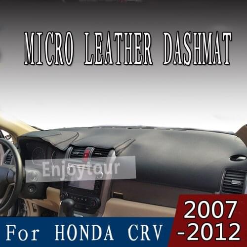 For HONDA CRV C-RV 2007-2012 micro leather dashmat dashboard cover prevent sunlight pads dash mat 2008 2009 2010 2011 LHD+RHD