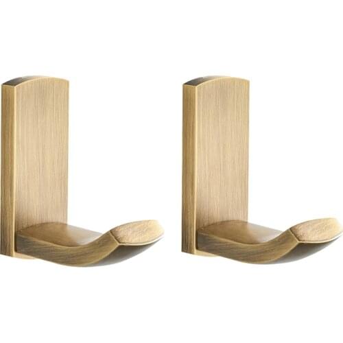 Brass Bath Towel Hooks Super Heavy Duty Wall Mount Hook, Fit for Bedroom,Living room, Bathroom and Fitting room, 2pcs