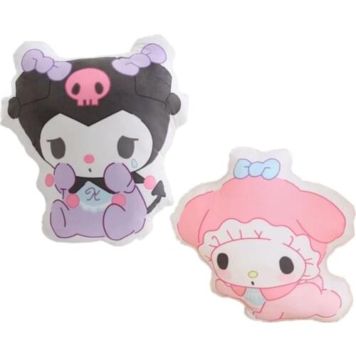 Cartoon Plush My Melody Kuromi Plush Pillow Animal Stuffed Large Decorations Soft Stuffed Plush Cute Pillow Doll for Kids Gift