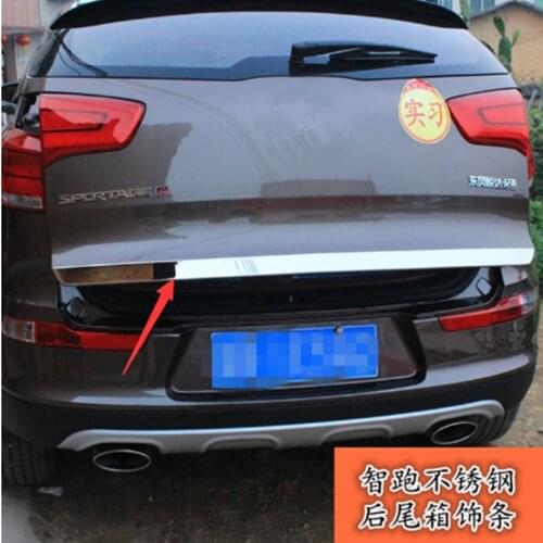Tailgate Rear Door Bottom Cover Molding Trim Stainless Steel back door trim car Accessories for Kia SportageR 2011-2016