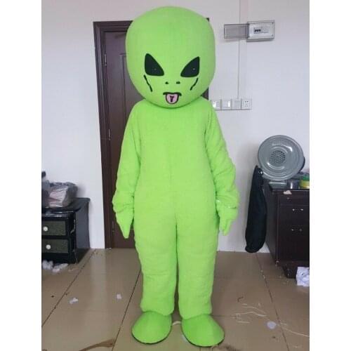 2019 New High Quality Green Alien Mascot Costume Birthday Party Cosplay Fancy Toy High Quality Cartoon Character Unisex Clothing