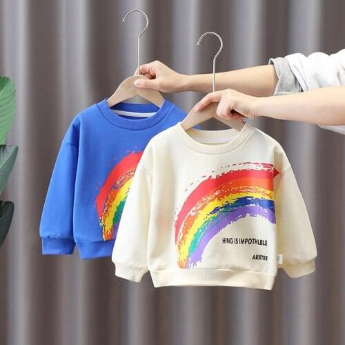 Boys clothes sweater baby boy spring autumn long-sleeve casual sweater tops graffiti rainbow fashion cotton tops boys sweater