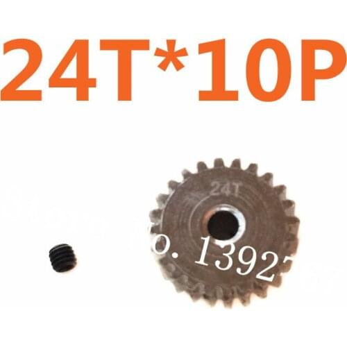Wholesale 10P/Lot Silvery white Motor Gear 24T HSP Spare Parts Metal Gear For TRAXXAS HPI HSP 1/10 Model RC Car Al