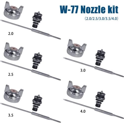 Spray Gun W-77 Hand Manual Spray Gun Nozzle 2.0/2.5/3.0mm Paint Spray Gun Nozzle Kit Set