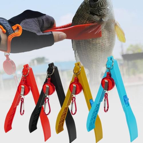 Fish Control Plier Portable Non-slip ABS Fish Clip Catcher Fishing Gear Supplies for Fisherman Comfortable to Handle Fish Clamp