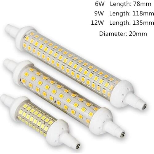 LED R7S Bulb 78mm 118mm 135mm Not adjustable Corn Lamp AC 220V SMD2835 Replace Halogen Lamp Flood Light Spot Energy Saving
